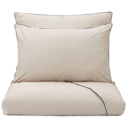 Vitero Pillowcase natural & black, 100% combed cotton