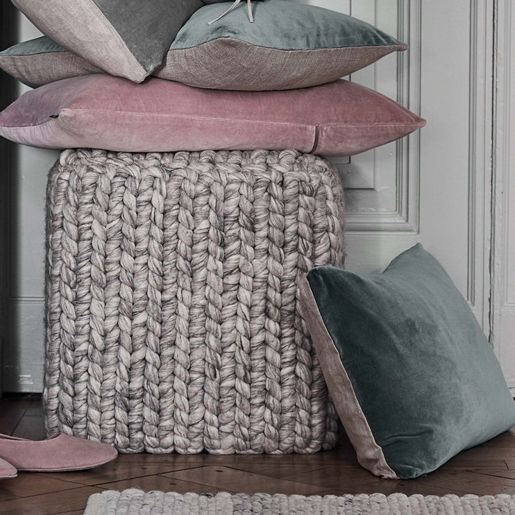 Light grey melange Jadao Pouf | Home & Living inspiration | URBANARA