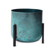 Zaroli Planter turquoise & black, 100% metal