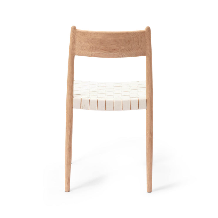 Dining Chair Zenica Light Oiled Oak & Natural white, Oak wood & 100% Cotton canvas | Find the perfect Tablecloths