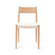 Dining Chair Zenica Light Oiled Oak & Natural white, Oak wood & 100% Cotton canvas