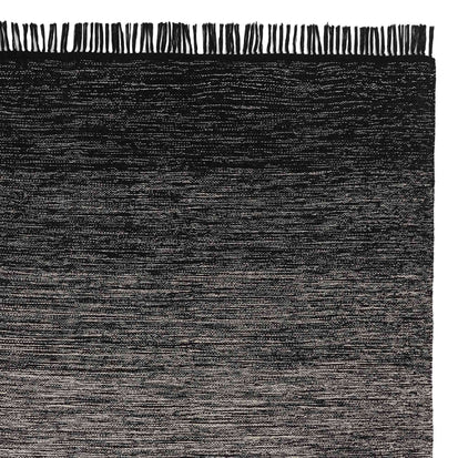 Ziller runner, black & natural white, 100% cotton