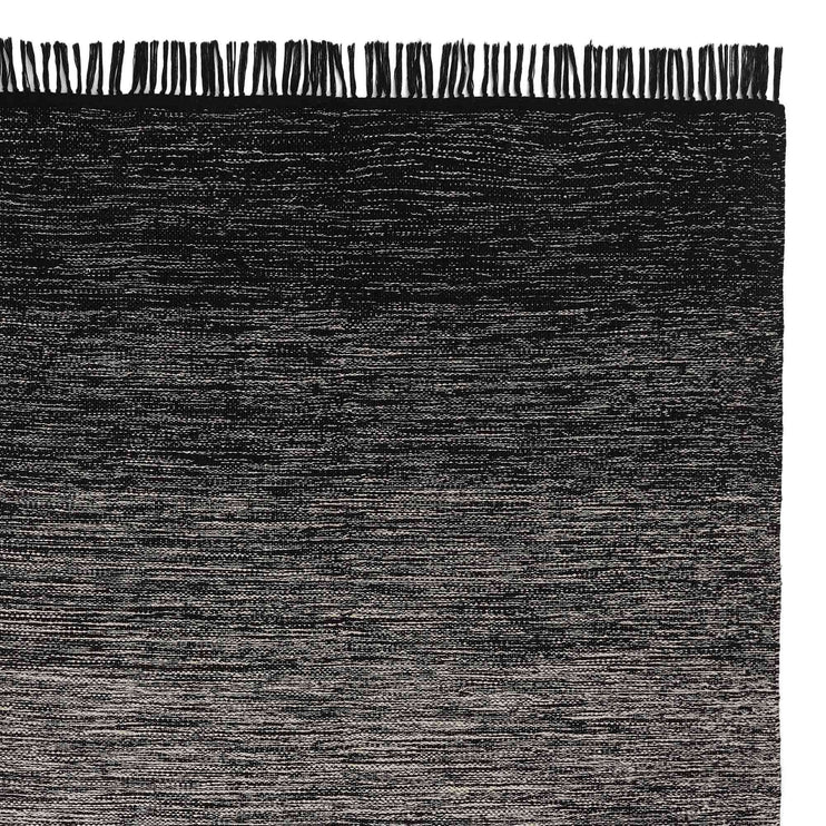 Ziller runner, black & natural white, 100% cotton