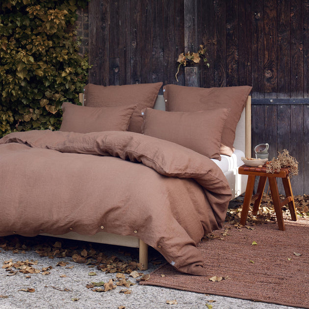 Leinen-Bettwäsche Mafalda [Nussbaum]