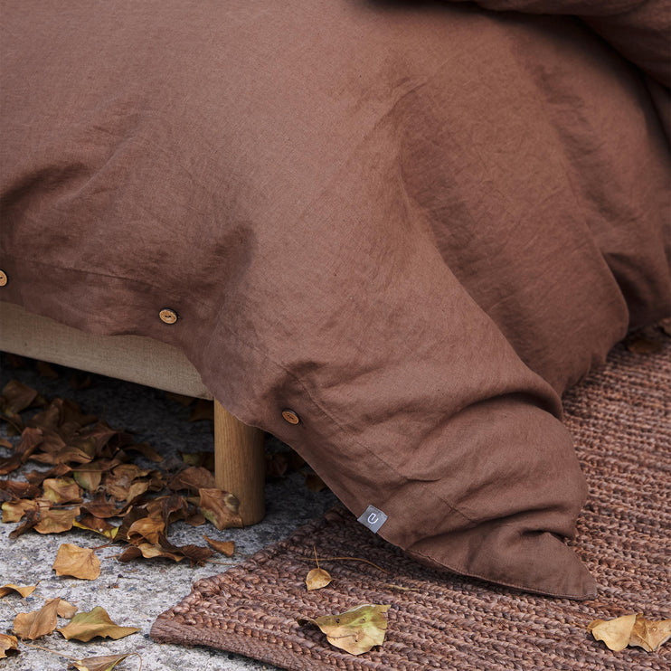 Leinen-Bettwäsche Mafalda [Nussbaum]