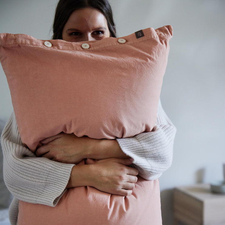 Bio-Baumwoll-Bettwäsche Evora [Altrosa]