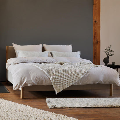 Kaschmir-Baumwoll-Bettwäsche Caldela [Beige]