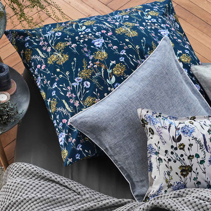 Kissenhülle Sameiro [Dunkles Graublau/Weiß]