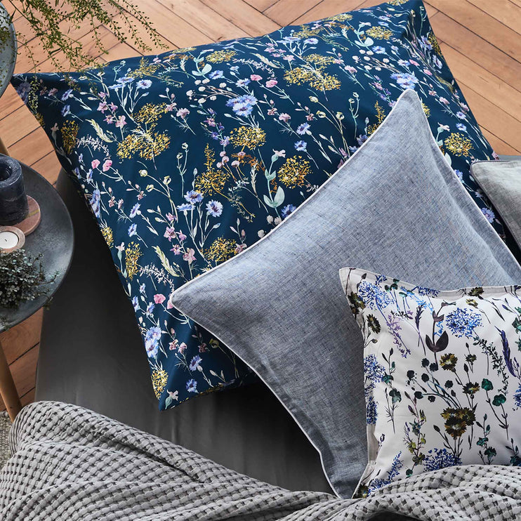 Kissenhülle Sameiro [Dunkles Graublau/Weiß]